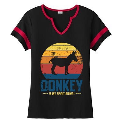 Donkey Farmer Vintage Ladies Halftime Notch Neck Tee