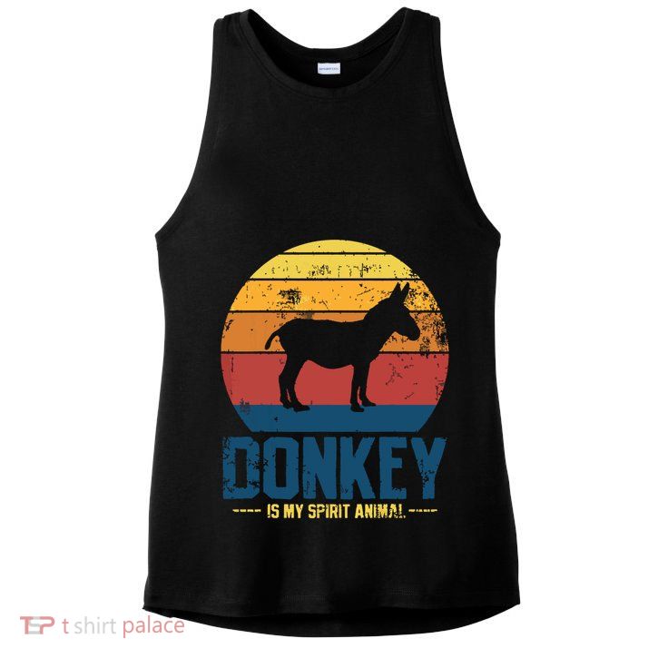 Donkey Farmer Vintage Ladies PosiCharge Tri-Blend Wicking Tank