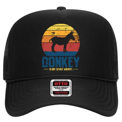 Donkey Farmer Vintage High Crown Mesh Back Trucker Hat