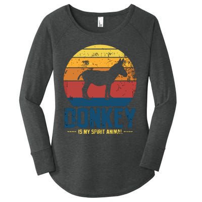 Donkey Farmer Vintage Women's Perfect Tri Tunic Long Sleeve Shirt