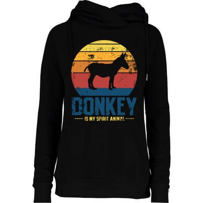 Donkey Farmer Vintage Womens Funnel Neck Pullover Hood