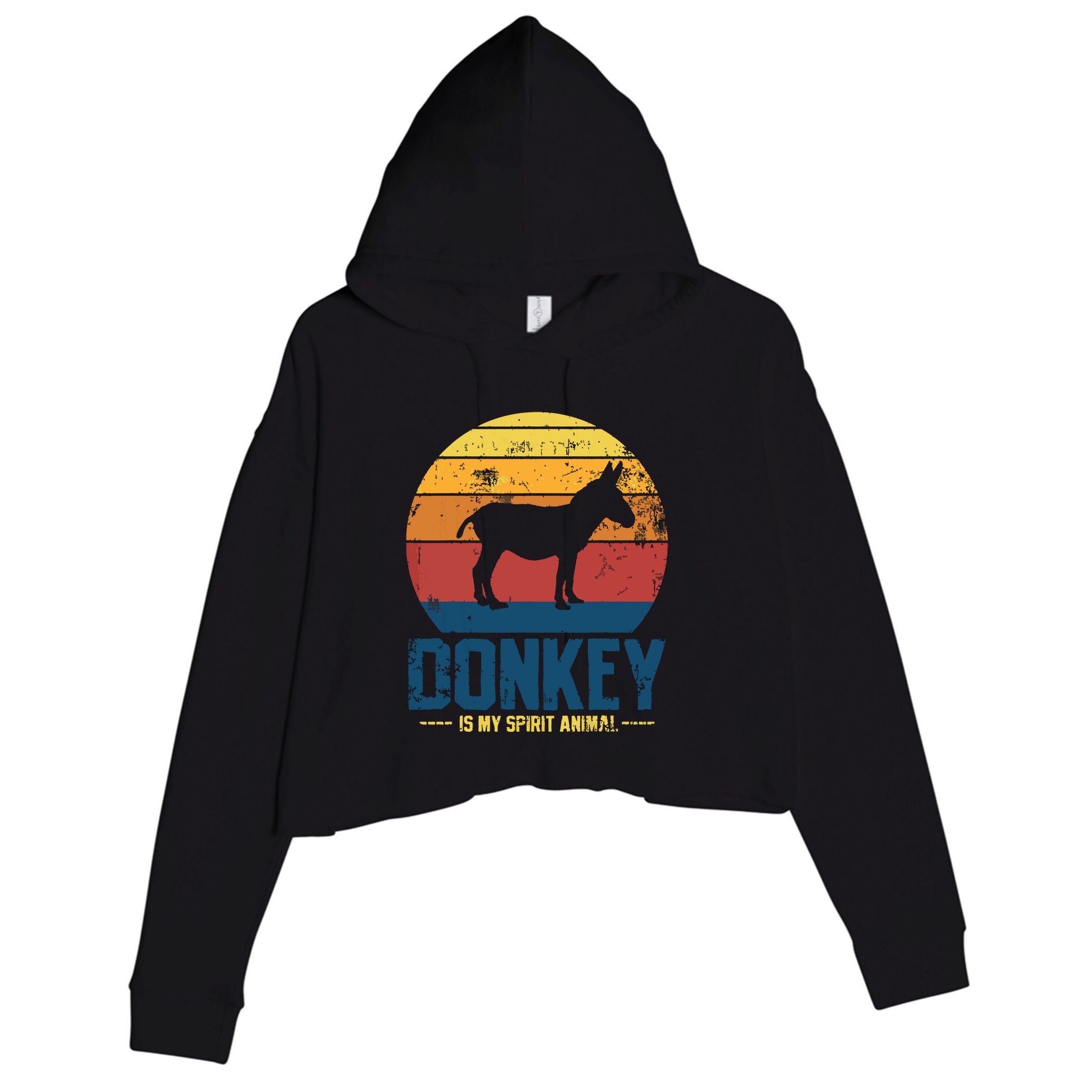 Donkey Farmer Vintage Crop Fleece Hoodie