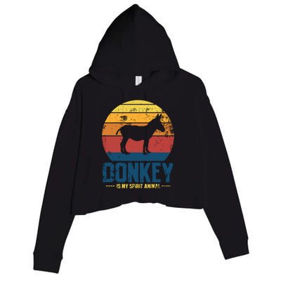 Donkey Farmer Vintage Crop Fleece Hoodie