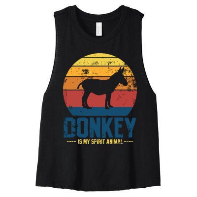 Donkey Farmer Vintage Women's Racerback Cropped Tank