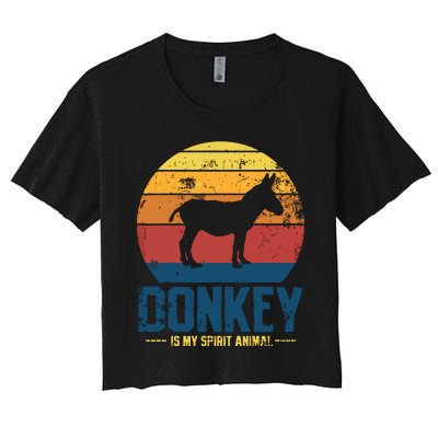 Donkey Farmer Vintage Women's Crop Top Tee