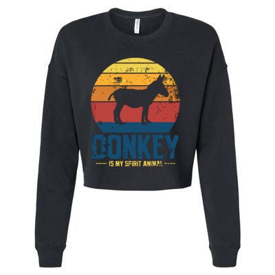 Donkey Farmer Vintage Cropped Pullover Crew