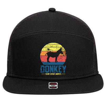 Donkey Farmer Vintage 7 Panel Mesh Trucker Snapback Hat