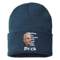 Dr Fauci Vaccine Killing Our Freedom Only Took One Little Prick Sustainable Knit Beanie