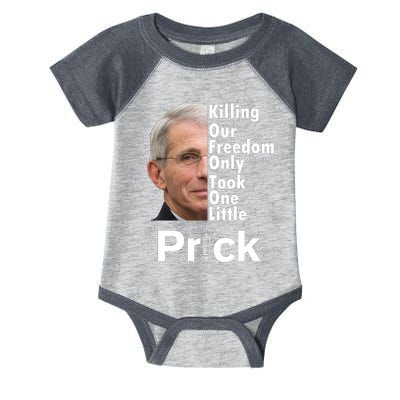 Dr Fauci Vaccine Killing Our Freedom Only Took One Little Prick Infant Baby Jersey Bodysuit