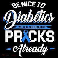 Diabetes Funny We Deal With Enough Pricks Already Drawstring Bag