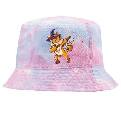 Dabbing Fox Witch Nurse Vintage Cute Gift Tie-Dyed Bucket Hat