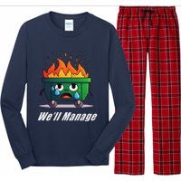 Dumpster Fire WeLl Manage Long Sleeve Pajama Set