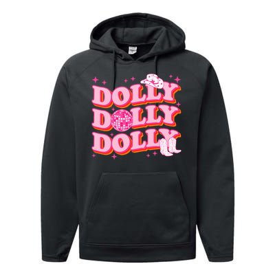 Dolly Funny Western First Name Cowgirl Performance Fleece Hoodie