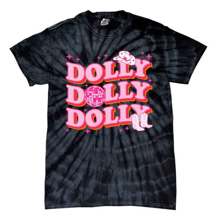 Dolly Funny Western First Name Cowgirl Tie-Dye T-Shirt