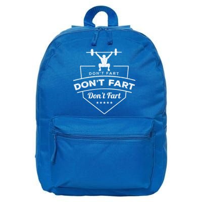 Don't Fart Weightlifting Gift 16 in Basic Backpack