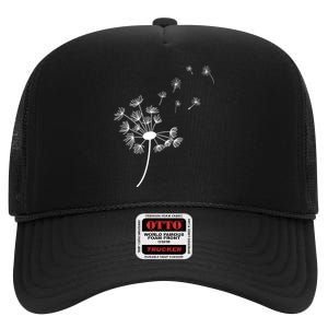 Dandelion For Women Graphic High Crown Mesh Back Trucker Hat