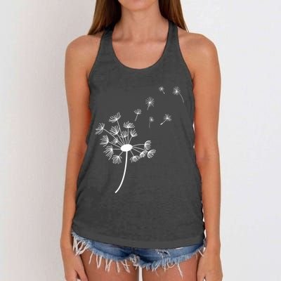 Dandelion For Women Graphic Women's Knotted Racerback Tank