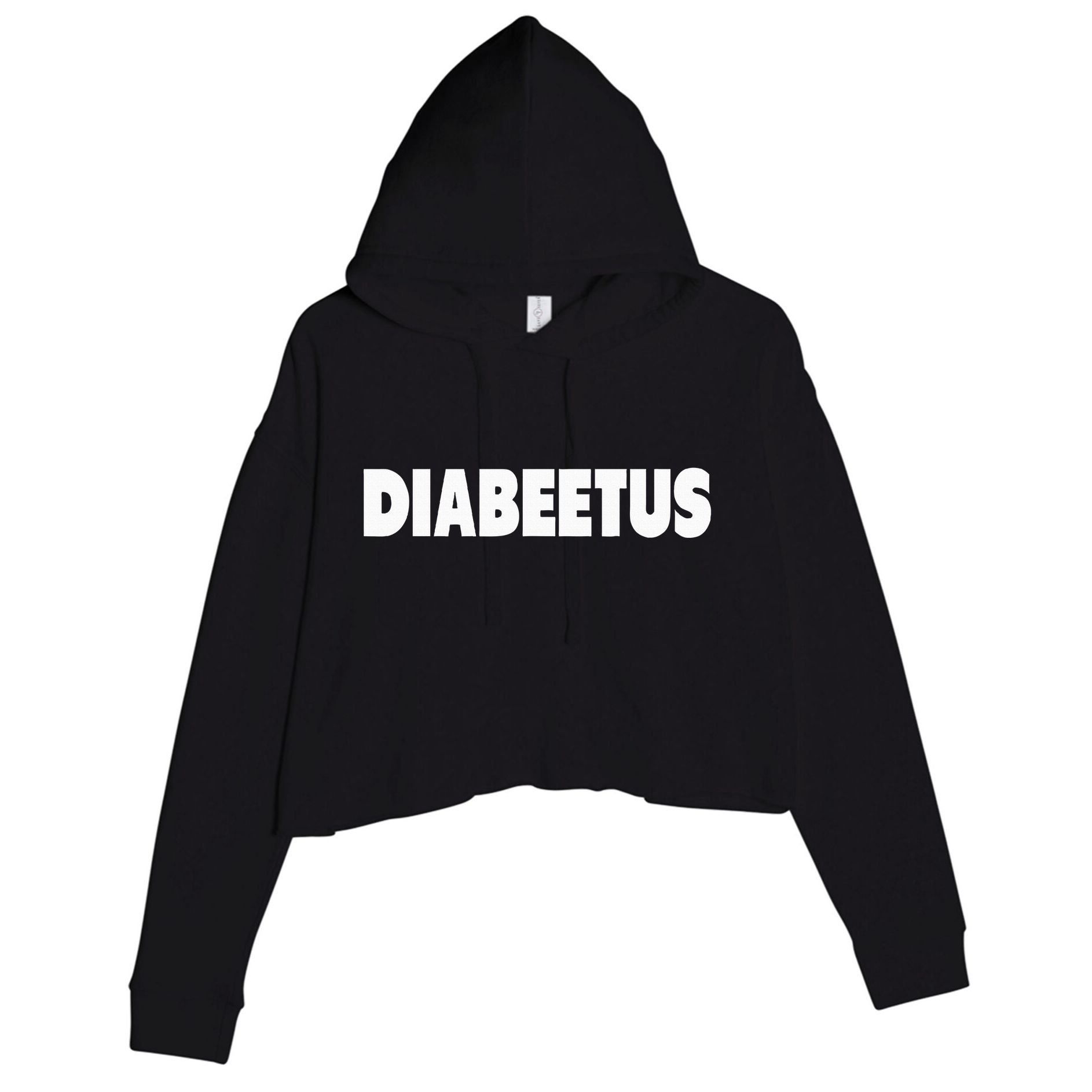 Diabeetus Funny Weird Stuff for Diabetes Awareness Crop Fleece Hoodie