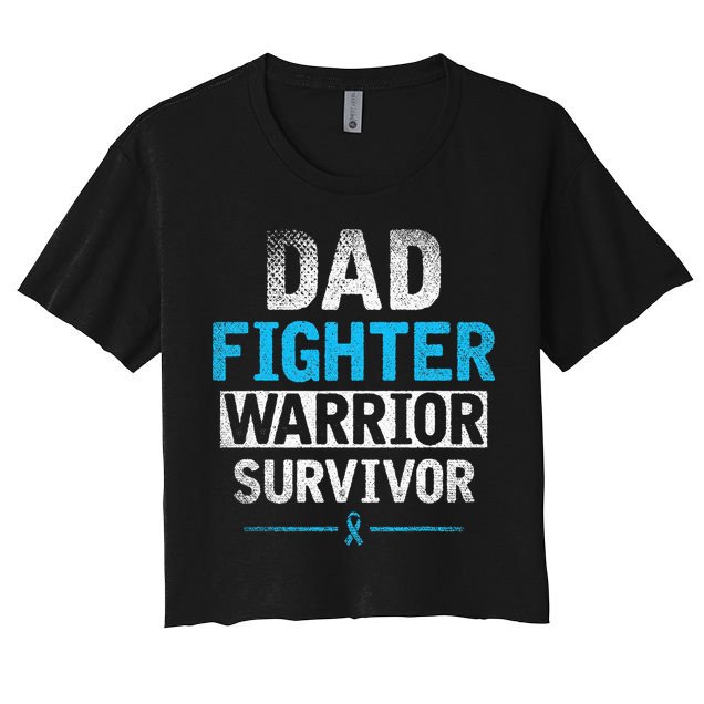 Dad Fighter Warrior Survivor Prostate Cancer Awareness Crop Top