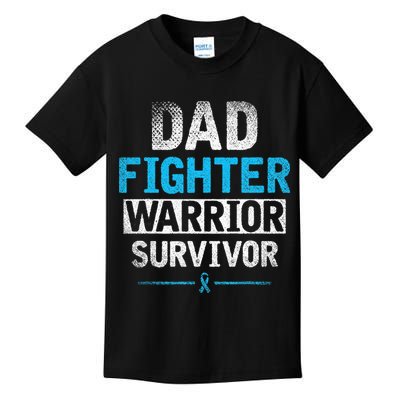 Dad Fighter Warrior Survivor Prostate Cancer Awareness Kids T-Shirt