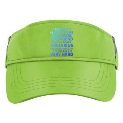 Dont Flirt With Me I Love My Aquarius Friend Horoscope Gift Adult Drive Performance Visor