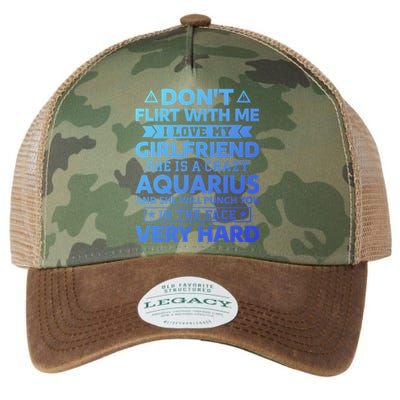 Dont Flirt With Me I Love My Aquarius Friend Horoscope Gift Legacy Tie Dye Trucker Hat