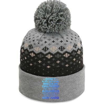 Dont Flirt With Me I Love My Aquarius Friend Horoscope Gift The Baniff Cuffed Pom Beanie