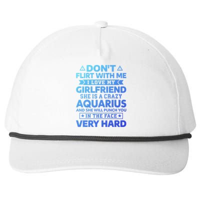 Dont Flirt With Me I Love My Aquarius Friend Horoscope Gift Snapback Five-Panel Rope Hat