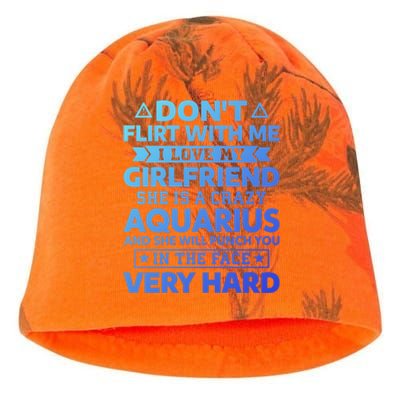 Dont Flirt With Me I Love My Aquarius Friend Horoscope Gift Kati - Camo Knit Beanie