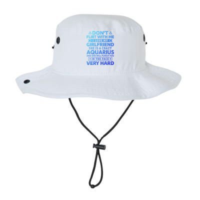 Dont Flirt With Me I Love My Aquarius Friend Horoscope Gift Legacy Cool Fit Booney Bucket Hat