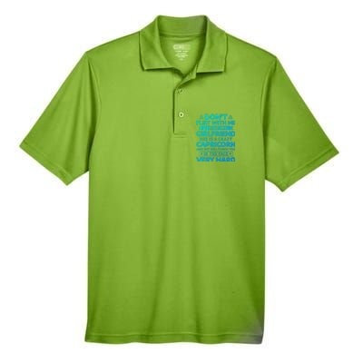 Dont Flirt With Me I Love My Capricorn Friend Horoscope Gift Men's Origin Performance Pique Polo