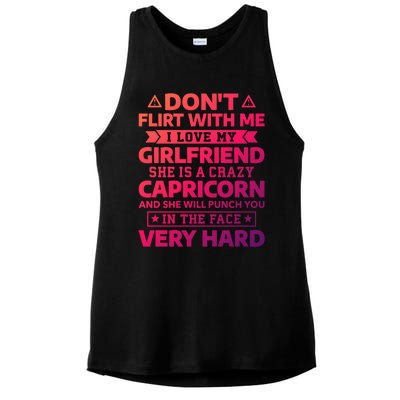 Dont Flirt With Me I Love My Capricorn Friend Horoscope Gift Ladies PosiCharge Tri-Blend Wicking Tank