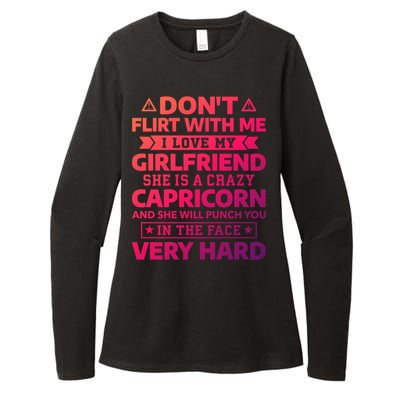 Dont Flirt With Me I Love My Capricorn Friend Horoscope Gift Womens CVC Long Sleeve Shirt