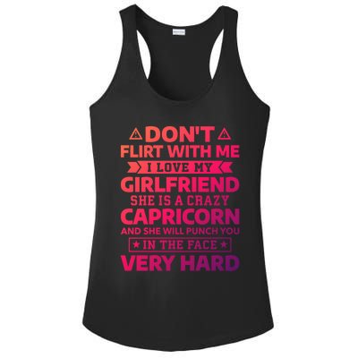 Dont Flirt With Me I Love My Capricorn Friend Horoscope Gift Ladies PosiCharge Competitor Racerback Tank