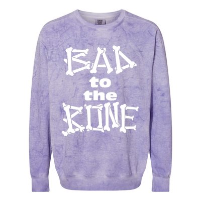 Dominic Fike Wearing Bad To The Bone Colorblast Crewneck Sweatshirt