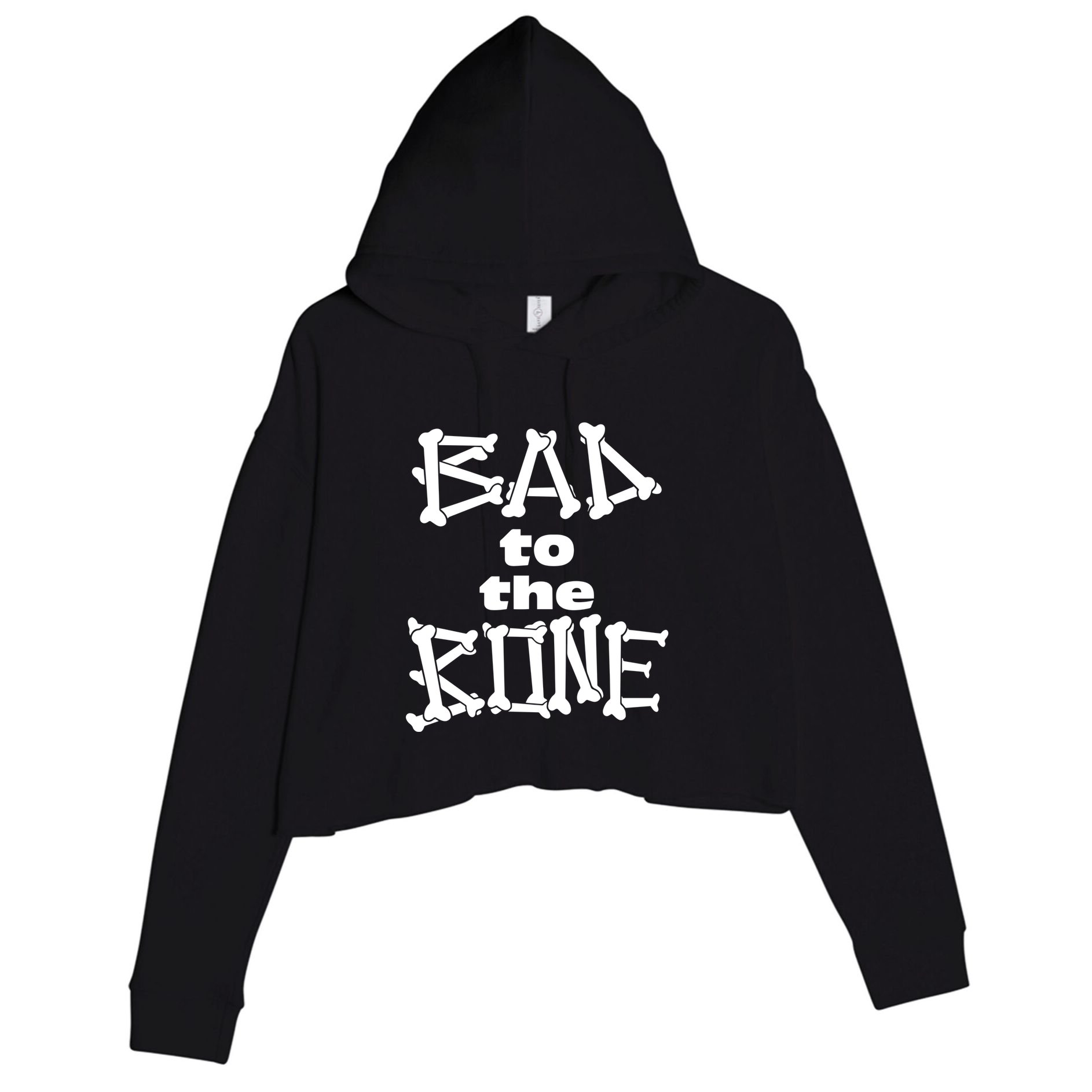 Dominic Fike Wearing Bad To The Bone Crop Fleece Hoodie