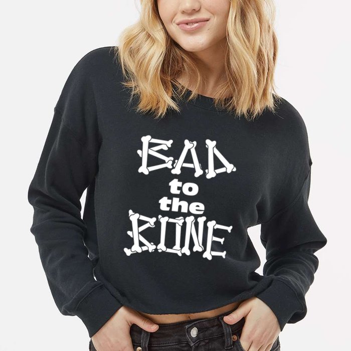 Dominic Fike Wearing Bad To The Bone Cropped Pullover Crew