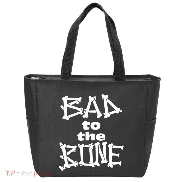 Dominic Fike Wearing Bad To The Bone Zip Tote Bag