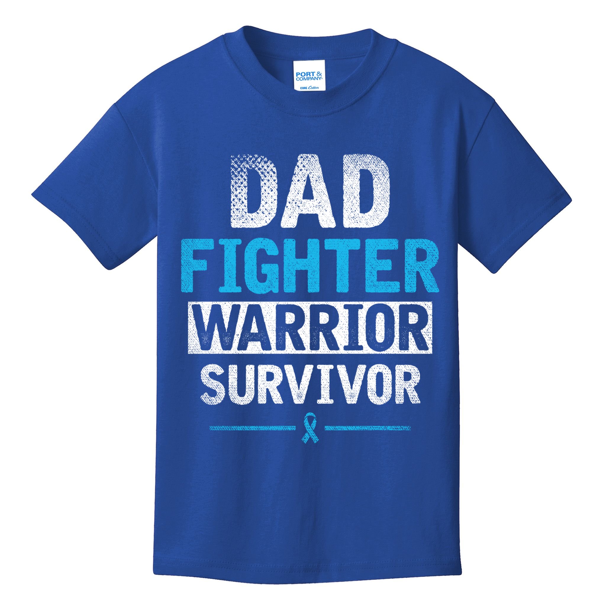 Dad Fighter Warrior Survivor Prostate Cancer Awareness Gift Kids T-Shirt