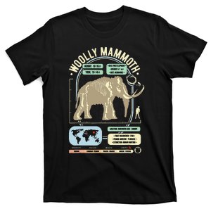 Dinosaur Facts Woolly Mammoth Science & Anatomy Gift T-Shirt