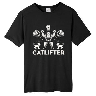 Deadlifter Fitness Workout Bodybuilder Deadlifting Cat Gift Tall Fusion ChromaSoft Performance T-Shirt