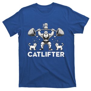 Deadlifter Fitness Workout Bodybuilder Deadlifting Cat Gift T-Shirt