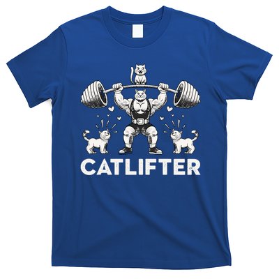 Deadlifter Fitness Workout Bodybuilder Deadlifting Cat Gift T-Shirt