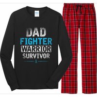 Dad Fighter Warrior Survivor Prostate Cancer Awareness Long Sleeve Pajama Set