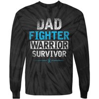 Dad Fighter Warrior Survivor Prostate Cancer Awareness Tie-Dye Long Sleeve Shirt