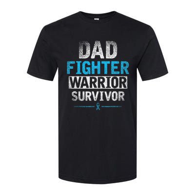 Dad Fighter Warrior Survivor Prostate Cancer Awareness Softstyle CVC T-Shirt