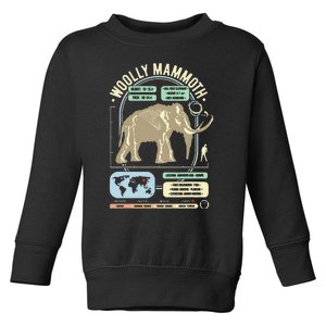 Dinosaur Facts Woolly Mammoth Science & Anatomy Gift Toddler Sweatshirt