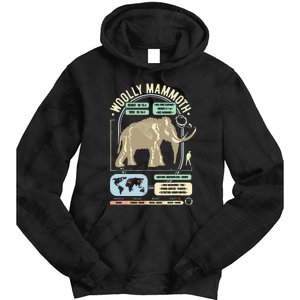 Dinosaur Facts Woolly Mammoth Science & Anatomy Gift Tie Dye Hoodie