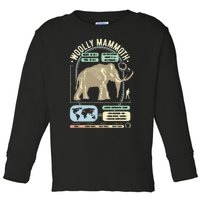 Dinosaur Facts Woolly Mammoth Science & Anatomy Gift Toddler Long Sleeve Shirt