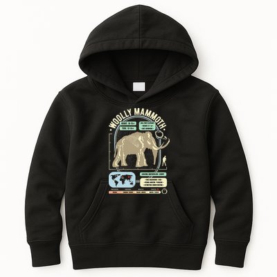 Dinosaur Facts Woolly Mammoth Science & Anatomy Gift Kids Hoodie